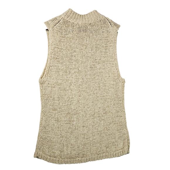 Liz Claiborne Collection Cable Knit Sweater Vest Women’s SZ XL Cream Mock Neck - Picture 2 of 13